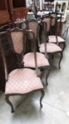A set of 4 Edwardian mahogany Hepplewhite style chairs