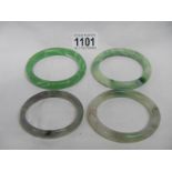 4 jade bangles