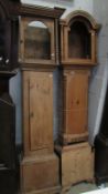 2 pine grandfather clock case