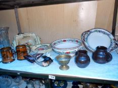 A quantity of miscellaneous items including tankards etc.