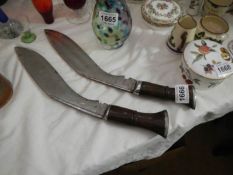 2 old Kukri knives