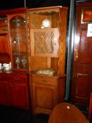 A corner display cabinet