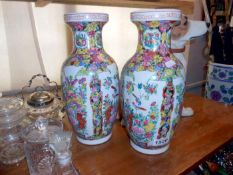 A pair of Oriental vases