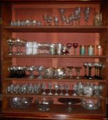 A large quantity of drinking glasses etc.