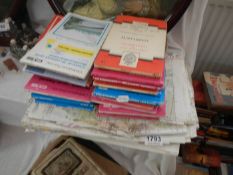 A quantity of old maps etc