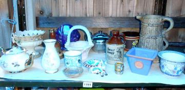 A quantity of miscellaneous items including stoneware etc.