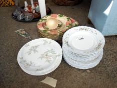 A quantity of plates etc