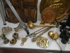 A large quantity of brassware