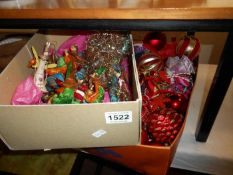 A quantity of Christmas figurines and ornaments