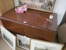 A mahogany drop leaf table a/f