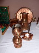 6 items of copperware