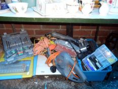 A quantity of tools including hedge trimmer & plane etc.