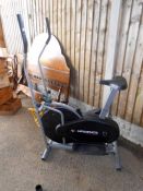 An exercise bike