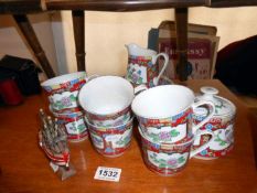 A 6 piece Chinese tea set etc