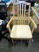 A pine effect chair