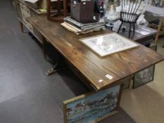 An oak refectory table