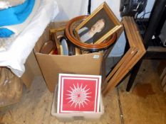 A quantity of picture frames etc.