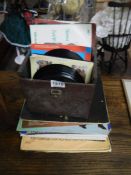 A quantity of 45 rpm records and LPs