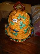 An old Majolica cheese dome