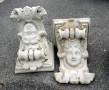 A pair of Medieval style wall brackets