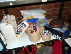 A quantity of sewing items & wool etc.