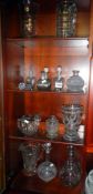 A quantity of glassware including decanters etc.