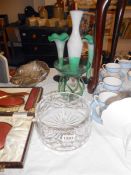 A pair of vases, sweetmeat stand etc