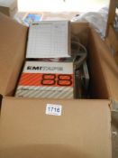 A box of old reel to reel tapes