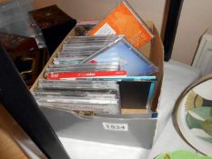 A quantity of music CDs