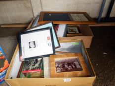 A quantity of pictures and frames