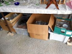 5 boxes of assorted glass ware