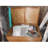 A large trunk of craft and water colour items