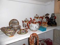 A quantity of oriental items, figures etc