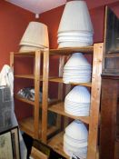 A large quantity of lamp shades