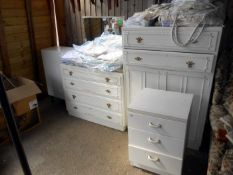 A quantity of furniture including tallboy