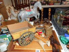 An interesting collection of wooden items