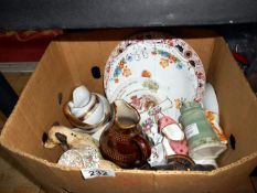 A box of china and pottery