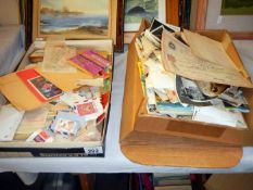 A quantity of stamps, pictures and postcards