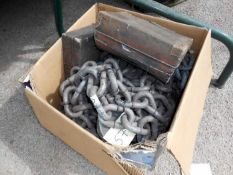 A large plastic chain, weights etc (theatre props)