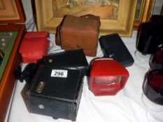 A quantity of old cameras