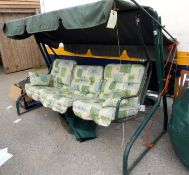 A garden swing hammock