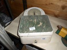 A set of 1920's bathroom scales