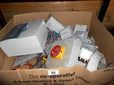 A box of electrical items