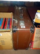 A vintage brown suitcase