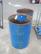 2 large oil barrels