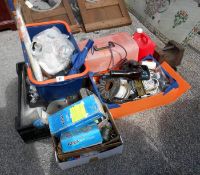 A quantity of electrical items including trolley