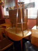 2 drop leaf tables & a plant stand