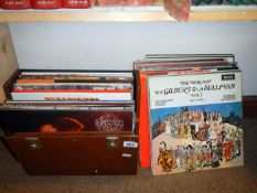 A collection of LP records