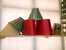 A quantity of lampshades