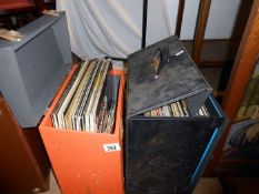 2 boxes of records